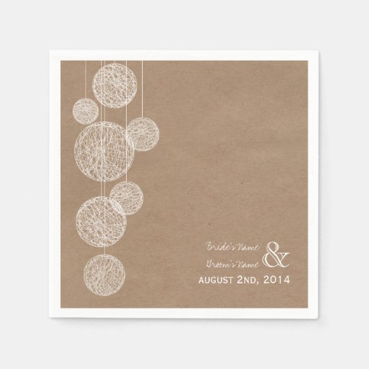 段インスパイアボールトイ結婚ングローブ スタンダードカクテルナプキン (正面)