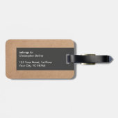 段クールユニークボールストライプグレー ラゲッジタグ (裏面横)