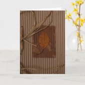 段ボールか葉 カード (黄色い花)