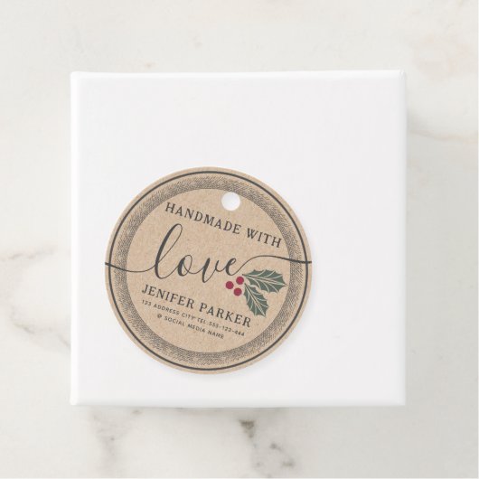 段ボールの休日の聖なるベリー手作り フェイバータグ (インサイチュ)