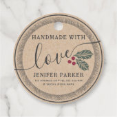 段ボールの休日の聖なるベリー手作り フェイバータグ (正面)