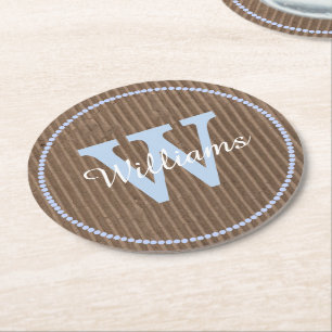 段ボールルックカスタム紙コースター ラウンドペーパーコースター