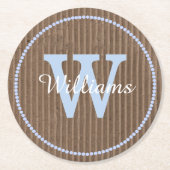 段ボールルックカスタム紙コースター ラウンドペーパーコースター (正面)