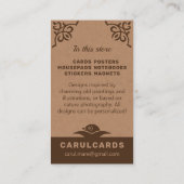 段素朴ボールアールヌーボーオーナメントCC1188 名刺 (裏面)