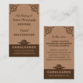 段素朴ボールアールヌーボーオーナメントCC1188 名刺 (正面/裏面)