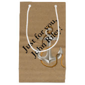 段航海のボールのいかり スモールペーパーバッグ (正面)