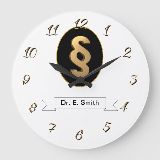 段落弁護士 ラージ壁時計 (正面)