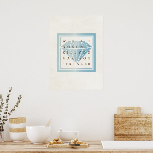 殺さないものは強い引用文 ポスター (キッチン)