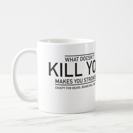 殺さない何が、より強く作ります コーヒーマグカップ (左)