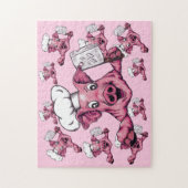 殺しマニアック漫画の豚シェフアートをピギー ジグソーパズル (縦)