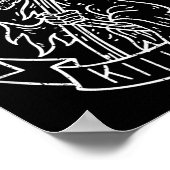 殺し屋で死神おもしろいのタトゥー動揺してアート ポスター (角)