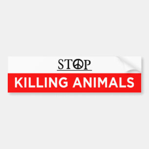 殺ストップ動物 バンパーステッカー