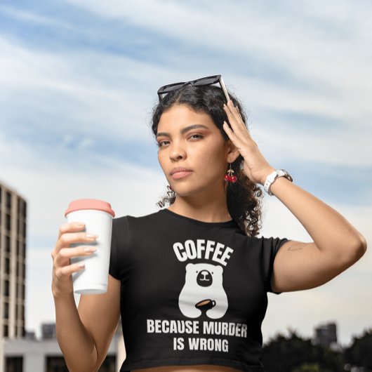 殺人がクマTシャツおもしろい間違いだからコーヒー Tシャツ