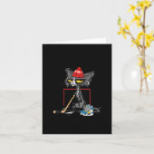 殺人が可愛い猫おもしろいホック違いだからホッケー カード (黄色い花)