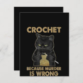 殺人が悪いから黒猫製のカチェット サンキューカード (正面/裏面)