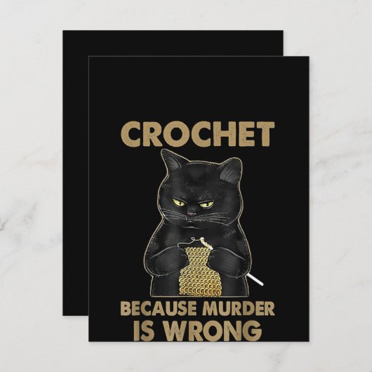 殺人が悪いから黒猫製のカチェット サンキューカード (正面/裏面)