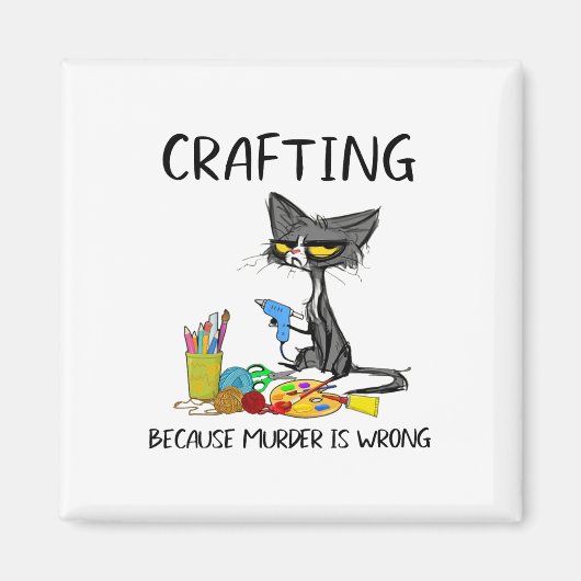 殺人が猫作り間違いだから作る マグネット (正面)