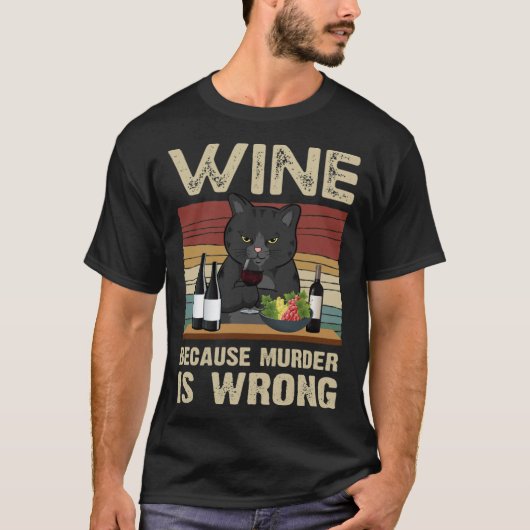 殺人が間違ったコーヒーメーカーのギフトIDであるためワイン Tシャツ (正面)