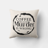殺人が間違った装飾枕であるのでコーヒー クッション (裏面)