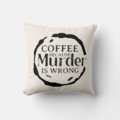 殺人が間違った装飾枕であるのでコーヒー クッション (正面)