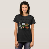殺人が間違っているからガーデニング 黒猫 Tシャツ (正面フル)