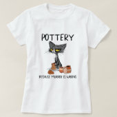 殺人が間違っているから女おもしろいの陶器l tシャツ (デザイン正面)