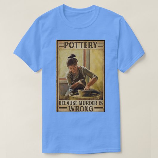 殺人が間違っているから焼き物ヴィンテージ Tシャツ (デザイン正面)