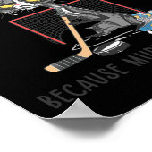 殺人が間違ってかわいい猫ホッケーおもしろい ポスター (角)