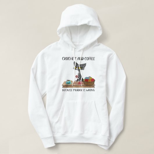 殺人がCu間違いだから猫はチェットとコーヒー パーカ (デザイン正面)