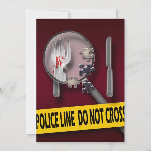 殺人の謎のバーゴーニュ犯罪の誕生日 招待状 (正面)