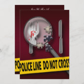 殺人の謎のバーゴーニュ犯罪の誕生日 招待状 (正面/裏面)