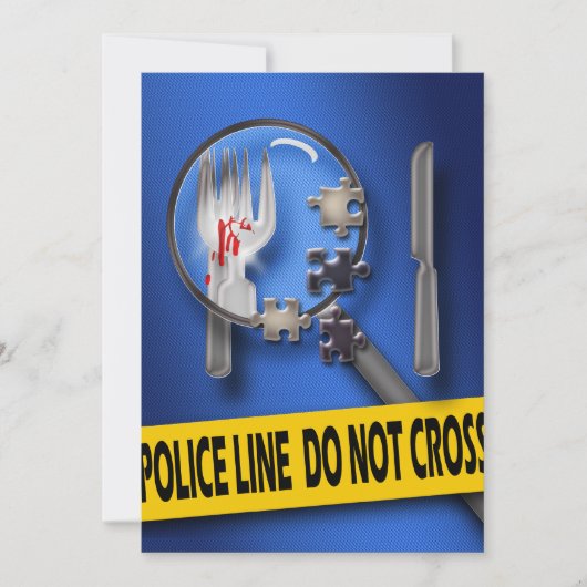 殺人の謎のパズル誕生日ディナー 招待状 (正面)