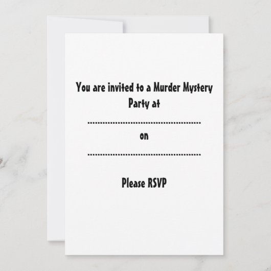 殺人の謎の招待 招待状 (裏面)