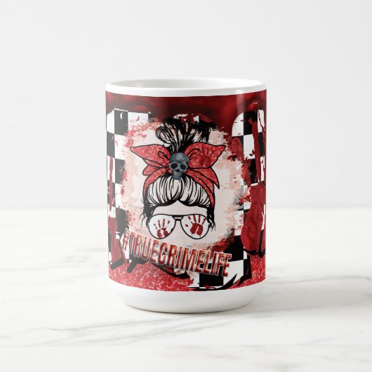 殺人はコーヒー血の真の犯罪を示す コーヒーマグカップ (中央)