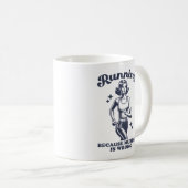 殺人はダメだからランニング Funny Retro 11oz コーヒーマグカップ (正面右)
