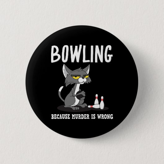 殺人は間違いだからボウリング Bowling ボウラーズ サルカズム カ 缶バッジ (正面)
