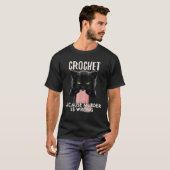 殺人は間違っているから編み物しよう 猫好きユーモア ギ Tシャツ (正面フル)
