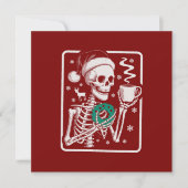 殺人を見せる友達 ホラーTシャツ スケルトン クリスマス 招待状 (正面)