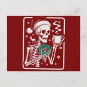 殺人ショー友達ホラーTスケルトンのクリスマス シーズンポストカード (正面)