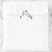 殺人シーンのステッカー – アウトラインなし ラウンドシール (バッグ)