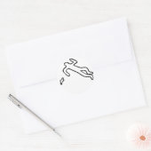 殺人シーンのステッカー – アウトラインなし ラウンドシール (封筒)