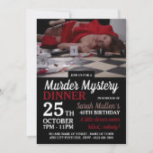殺人シーン、殺人謎誕生日ディナー 招待状 (正面)