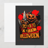 殺人ハロウィンカボチャ 招待状 (正面/裏面)