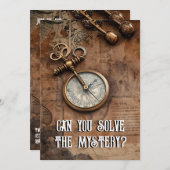 殺人ミステリーエスケープルームバースデーパーティー 招待状 (正面/裏面)