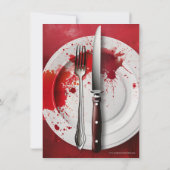 殺人ミステリーディナーソーシャルまたは誕生日パーティー 招待状 (裏面)