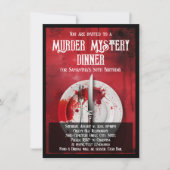 殺人ミステリーディナーソーシャルまたは誕生日パーティー 招待状 (正面)