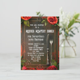 殺人ミステリーディナーソーシャルまたは誕生日パーティー 招待状