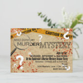 殺人ミステリーディナーバースデーパーティ招待状 招待状 (スタンド正面)
