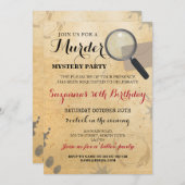 殺人ミステリーディナーパーティーヒント招待状 招待状 (正面/裏面)