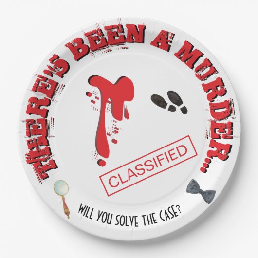 殺人ミステリーバースデーパーティー血 ペーパープレート (正面)